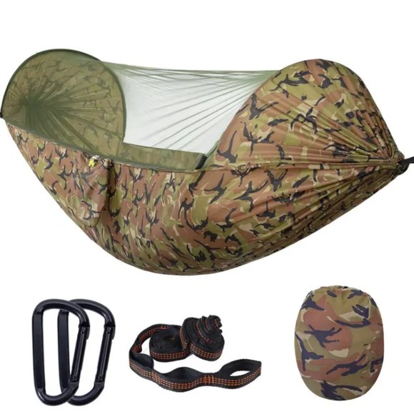 New Hammock with Netting Camping, Hunting, Backyard Camouphlage Design